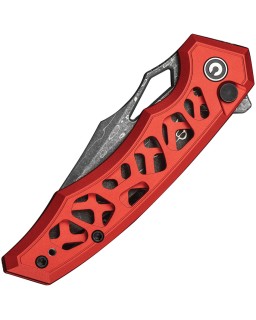 Civivi Anaaki Klappmesser mit Knopfverriegelung, Nitro V, schwarz, Aluminiumgriff