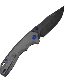 CIVIVI ELITE Brova Blackwash, S35VN-Edelstahlklinge, grauer Aluminiumgriff