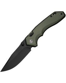 CIVIVI ELITE Brova blackwash S35VN stainless steel blade, Forest Green aluminium handle