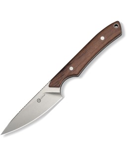 CIVIVI High Grass Field Knife Satin finish 14C28N Guibourtia wood handle Black Kydex Sheath