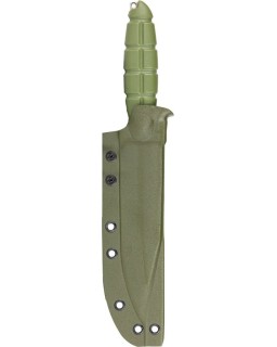 Condor Escort Fixed Blade 420HC – Klinge aus Edelstahl mit Stonewash-Oberfläche, grüner Polypropylen-Griff, Kydex-Scheide
