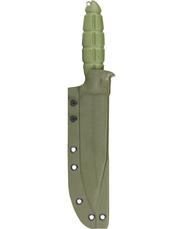 Condor Escort Fixed Blade 420HC – Klinge aus Edelstahl mit Stonewash-Oberfläche, grüner Polypropylen-Griff, Kydex-Scheide