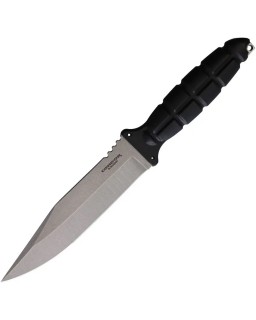 Condor Escort Fixed Blade 420HC, Klinge aus Edelstahl mit Stonewash-Oberfläche, schwarzer Polypropylen-Griff, Kydex-Scheide