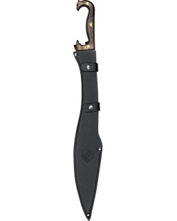 CONDOR Falcata Sword 1075HC carbon steel blade full tang Walnut handle black leather sheath