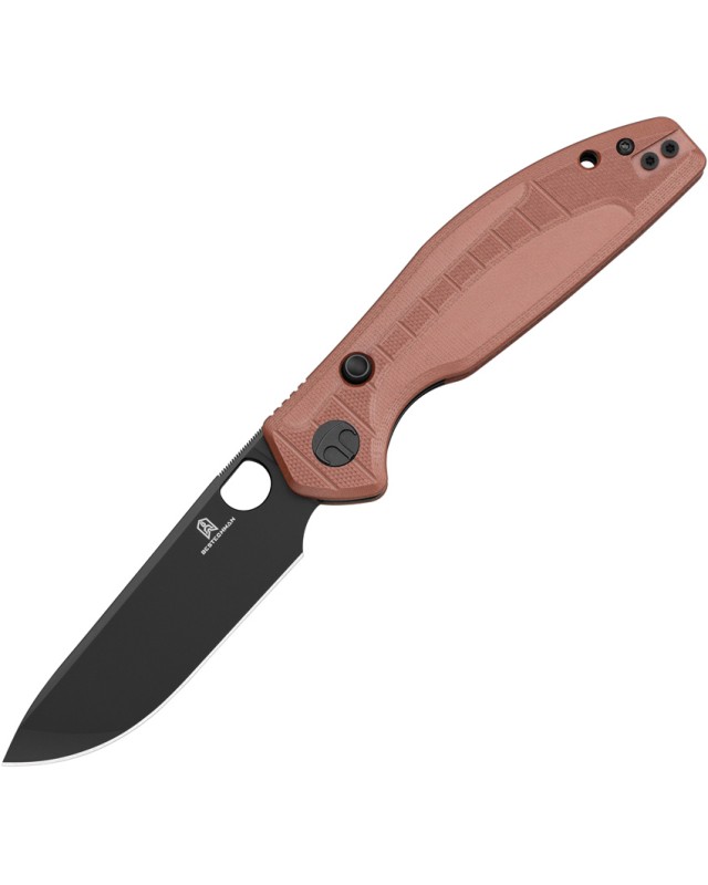 Bestech Bestechmand Angry Owl B-Lock Pocket Knife D2 Steel Braun G10 Handle
