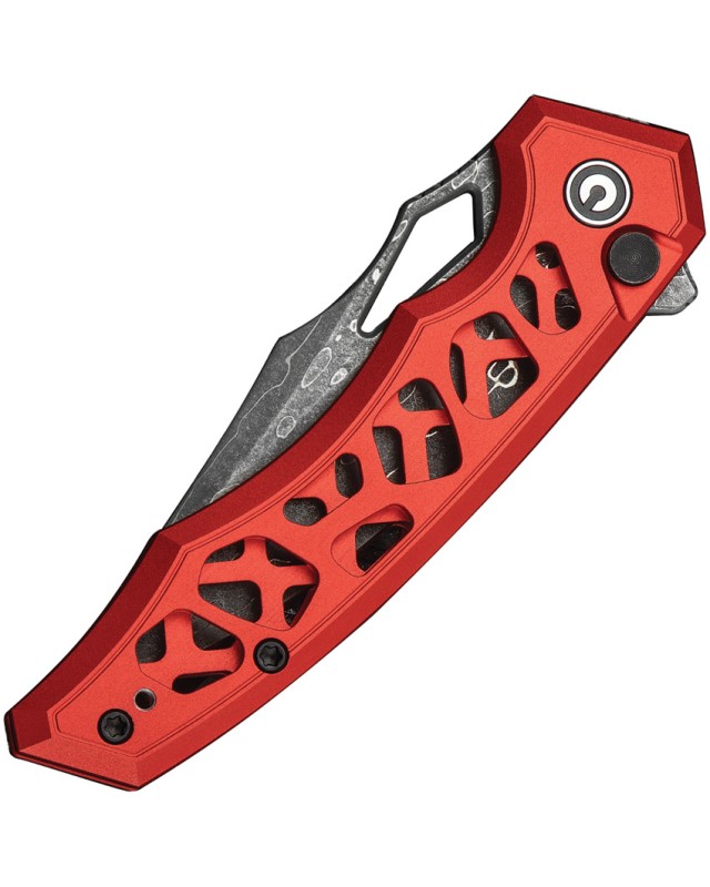 Coltello pieghevole Civivi Anaaki Button Lock Nitro V con manico in alluminio nero