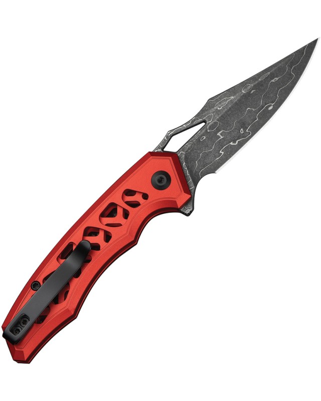 Coltello pieghevole Civivi Anaaki Button Lock Nitro V con manico in alluminio nero