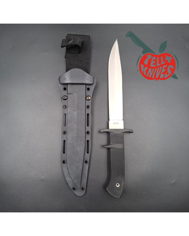 Cold Steel 2010/2011 OSS Fighting Knife, Loveless design, double-edged AUS8 stainless steel blade, black Kraton handle