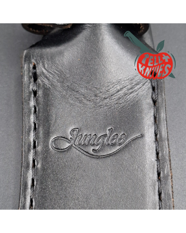 Junglee Hattori FT200 Fighter SEKI Japan MVS-8 stainless steel blade cocobolo wood and Kraton handle black leather sheath