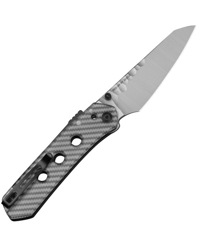 CIVIVI Vision Rock Grind Pattern Lama FG Superlock con finitura satinata in acciaio inossidabile Nitro-V, impugnatura in Lexan
