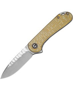 CIVIVI Elementum Rock Pattern Lama con finitura satinata in acciaio inossidabile Nitro V Impugnatura in Ultem Flipper