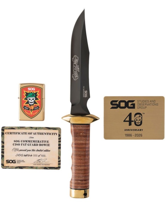 SOG Vietnam War MACV-SOG 40th Anniversary 500-piece Limited Edition Fat Guard Bowie