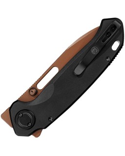Vosteed Zander Copper Dune S35VN Lama in acciaio Impugnatura in alluminio nero Chiusura Vanchor