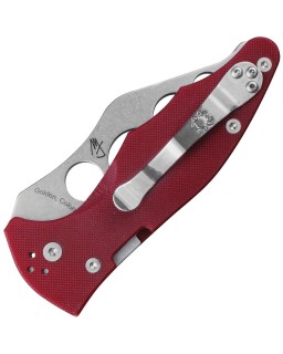 Spyderco Yojimbo 2 Trainer, lama non affilata in acciaio inossidabile S30V, manico rosso in G10, chiusura a compressione