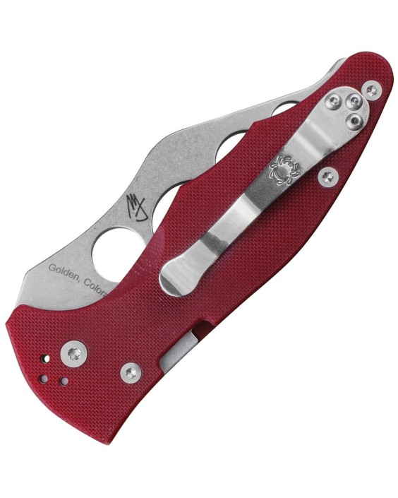 Spyderco Yojimbo 2 Trainer unsharpened S30V stainless steel red G10 handle compression lock