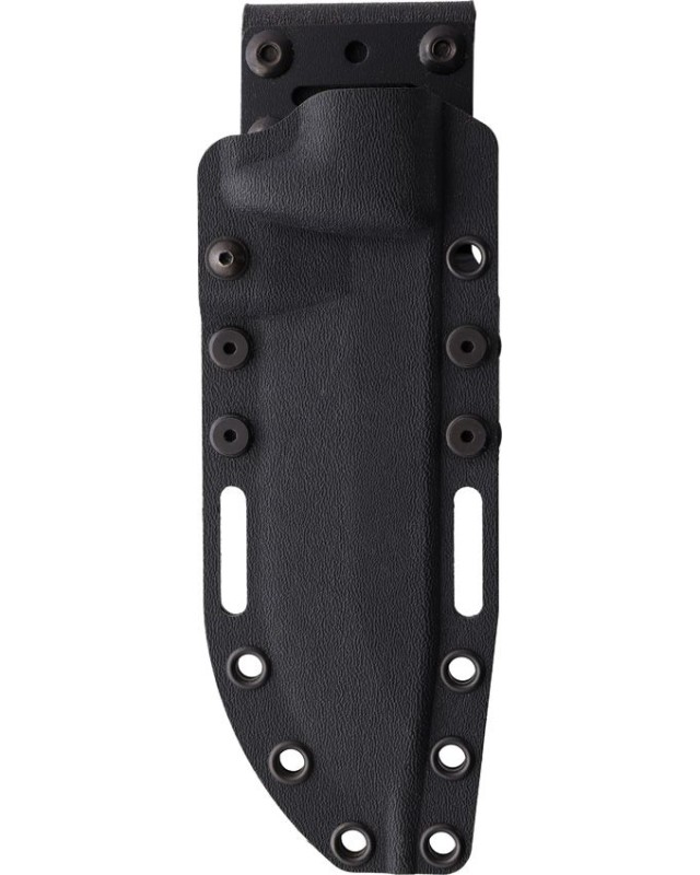 REIFF Vicon Fixed Blade Knife, stonewashed, MagnaCut steel, black canvas Micarta handle, black Kydex sheath