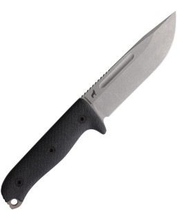 REIFF Vicon Coltello a lama fissa, finitura stonewash, acciaio MagnaCut, manico in Micarta nero, fodero in Kydex nero