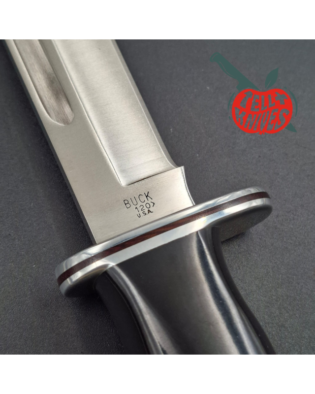 BUCK Knives 1987 120 General fixed-blade knife, 420HC stainless steel, black phenolic handle