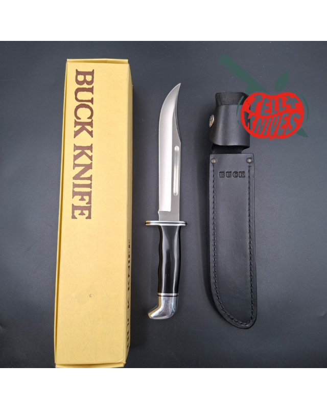 BUCK Knives 1987 120 General fixed blade 420HC stainless steel black phenolic handle