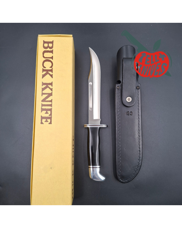 BUCK Knives 1987 120 General fixed blade 420HC stainless steel black phenolic handle