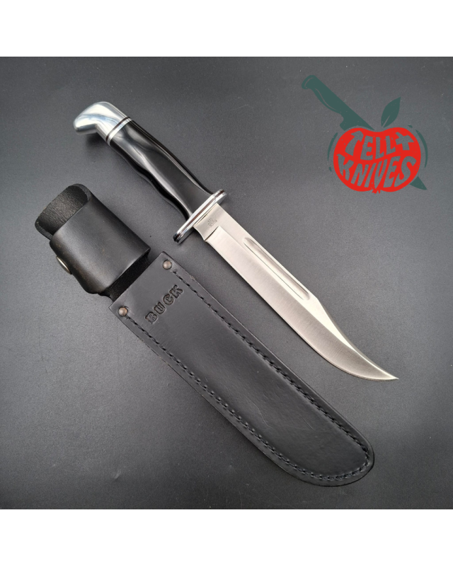 BUCK Knives 1987 120 General fixed blade 420HC stainless steel black phenolic handle