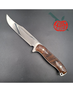 BUCK Knives 2004 819 Signature Series Limited Edition 0077/1000, mirror-finish S30V stainless steel with a walnut handle