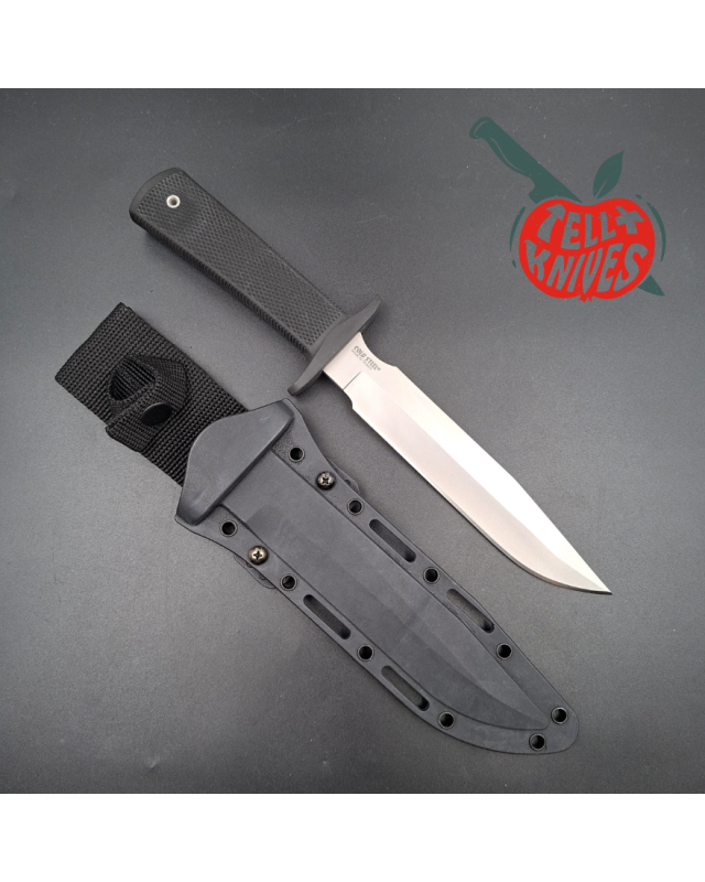 Cold Steel ODA-Kampfmesser aus AUS8-Edelstahl, schwarzer Kraton-Griff, schwarze Kray-Ex-Scheide, hergestellt in Taiwan