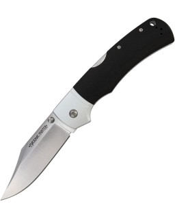 Cold Steel Mackinac Hunter: satin-finish AUS-10A stainless steel blade, black Micarta handle, Tri-Ad Lock