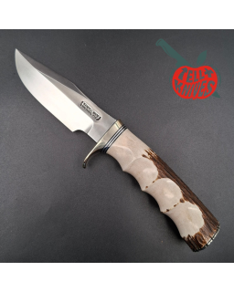 Randall Made Knives Model 23 Gamemaster: forged carbon steel, stag horn, 4-finger grips, nickel silver guard and pommel