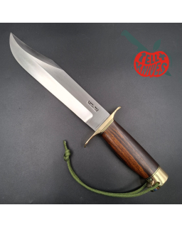 Randall Made Knives Model 12-9 Sportsman Bowie forged carbon steel Ironwood handle Brass guard and pommel