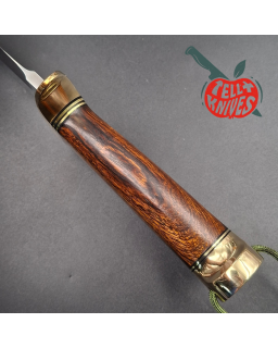 Randall Made Knives Model 12-9 Sportsman Bowie forged carbon steel Ironwood handle Brass guard and pommel
