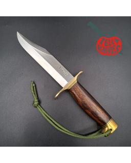 Randall Made Knives Model 12-6 Sportsman Bowie forged carbon steel Ironwood handle Brass guard and pommel
