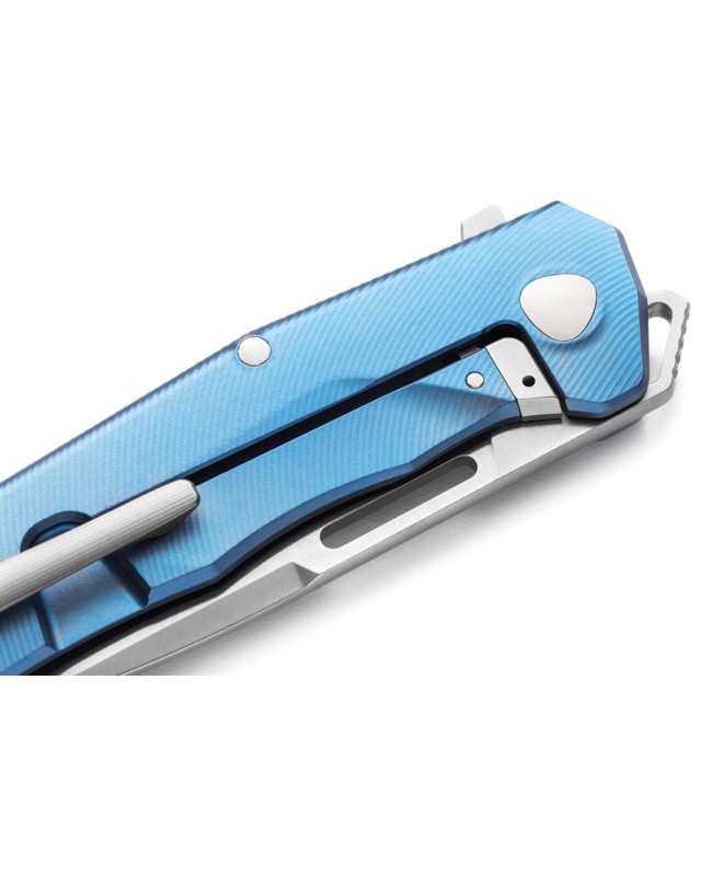 LionSteel Q4TTRO Folding Knife  CPM-MagnaCut Steel, Brown Micarta, Titanium Handle