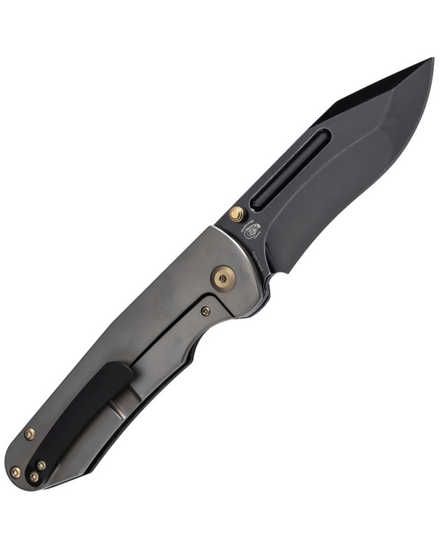 Kansept Superhawk Pocket Knife  CPM S35VN Steel with Black Anodised Titanium Handle