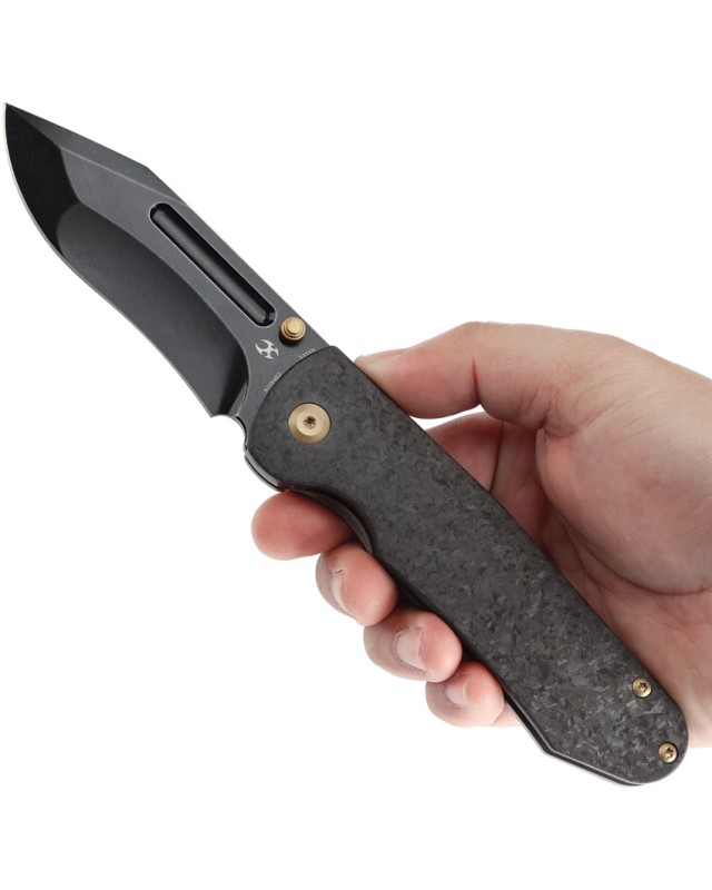 Kansept Superhawk Pocket Knife  CPM S35VN Steel with Black Anodised Titanium Handle