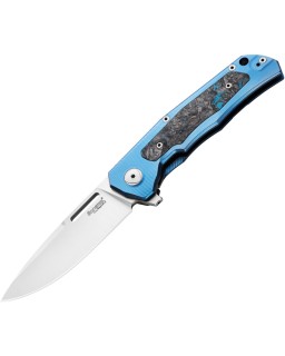 Coltello pieghevole LionSteel Q4TTRO  Acciaio CPM-MagnaCut, manico in Micarta Braun e titanio