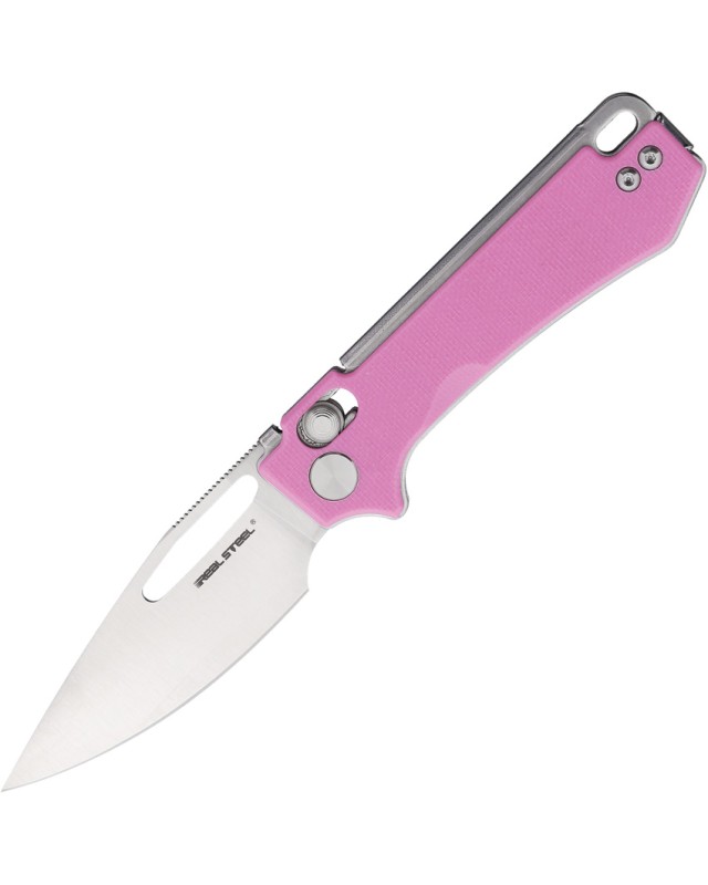 Coltello pieghevole Real Steel Vis Crossbar Sandvik in acciaio 12C27 con impugnatura in G10 blu