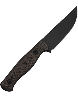 WE Knife Notchline Fixed Blade blackwash finish CPM S35VN steel Copper Foil and carbon fiber handle Black Kydex sheath