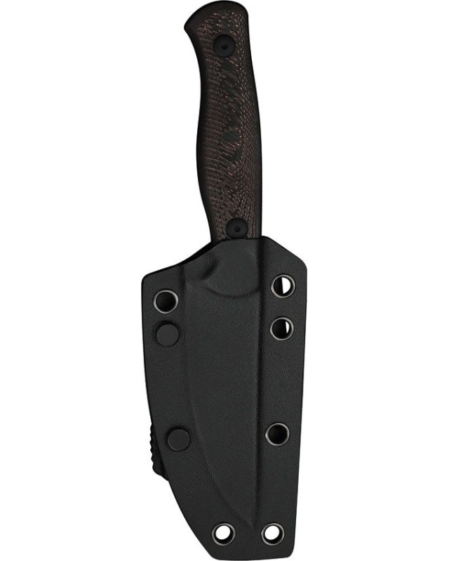 WE Knife Notchline Fixed Blade blackwash finish CPM S35VN steel Copper Foil and carbon fiber handle Black Kydex sheath