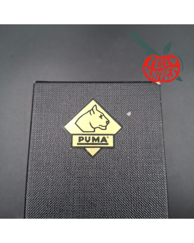 PUMA Solingen 132002 Scout: lama in acciaio inossidabile a codolo intero con affilatura a scalpello, manico in polimero nero