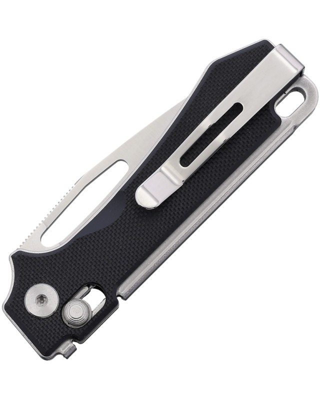 Real Steel Vis Crossbar Sandvik Klappmesser  12C27-Stahl, blauer G10-Griff
