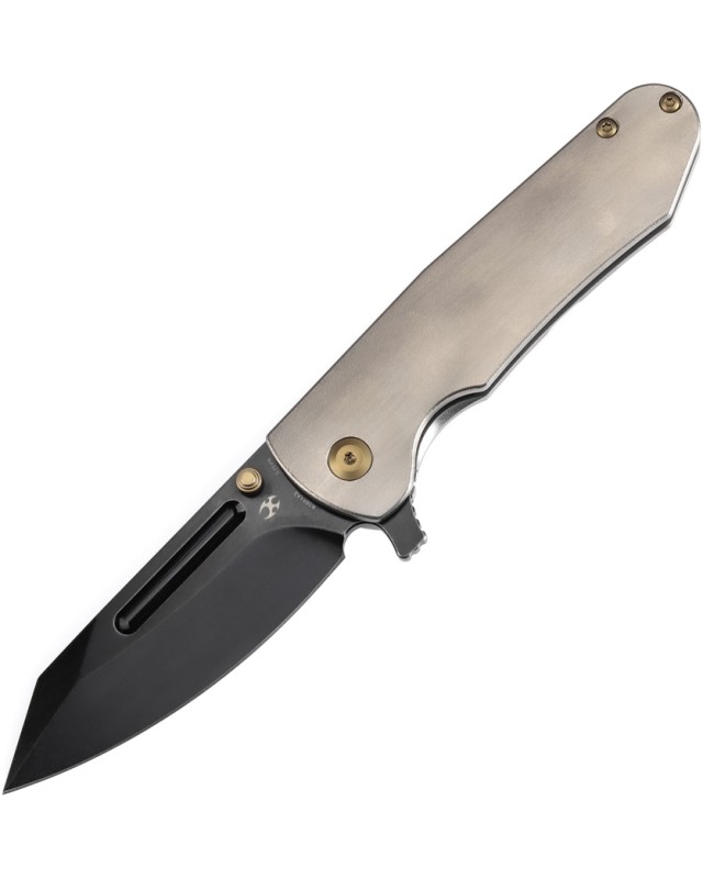 Coltello tascabile Kancept Superhawk  in acciaio CPM S35VN con impugnatura in titanio anodizzato nero