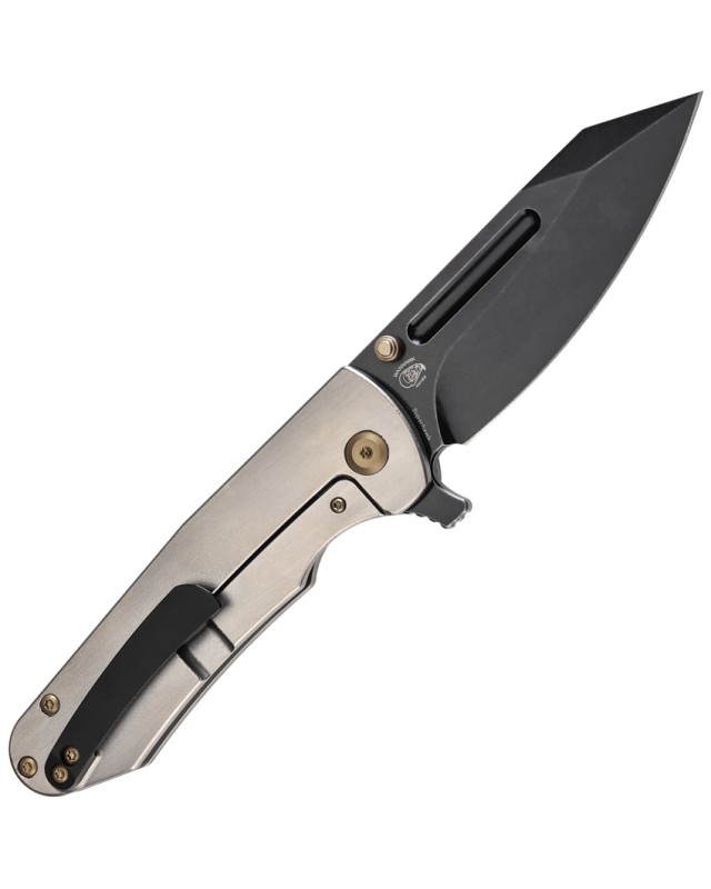 Coltello tascabile Kancept Superhawk  in acciaio CPM S35VN con impugnatura in titanio anodizzato nero