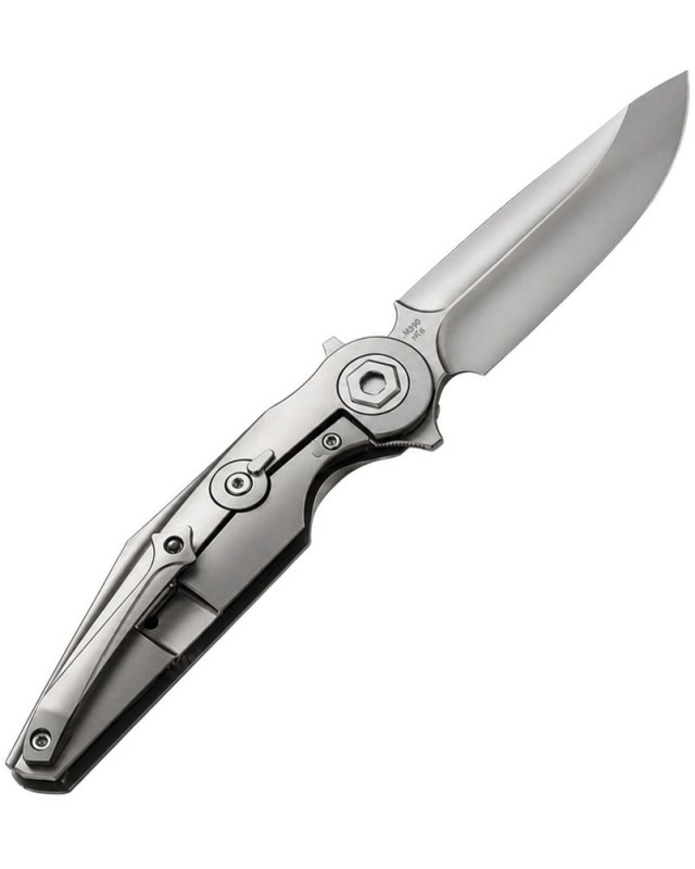 Rike Knife Viper 3 V2 M398 Integral Titanium marbled black orange CF