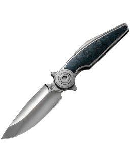 Rike Knife Viper 3 V2 M398 Integral Titanium verde marmorizzato CF