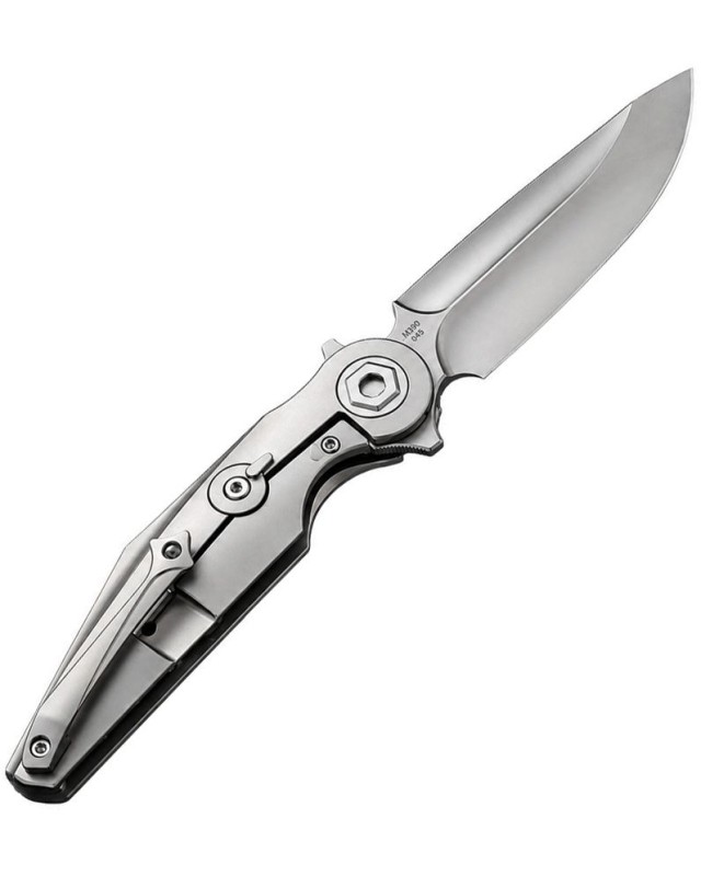 Rike Knife Viper 3 V2 M398 Integral Titanium marbled gold CF