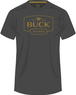 BUCK Knife Logo T-shirt, Grey, L