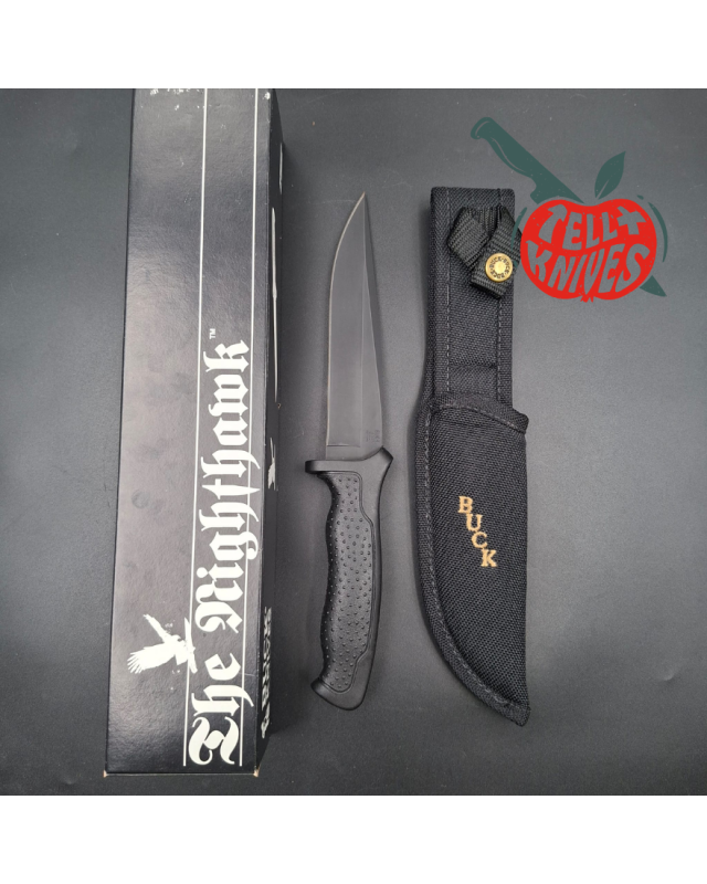 Buck Knives 650 Nighthawk, primo anno 1994, interamente nero, USA