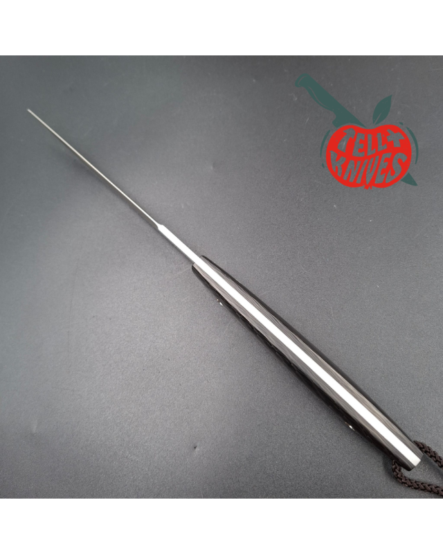 Coltello personalizzato Sergey Shidlovskiy Stiletto Grande VG-10 Damasco in fibra di carbonio