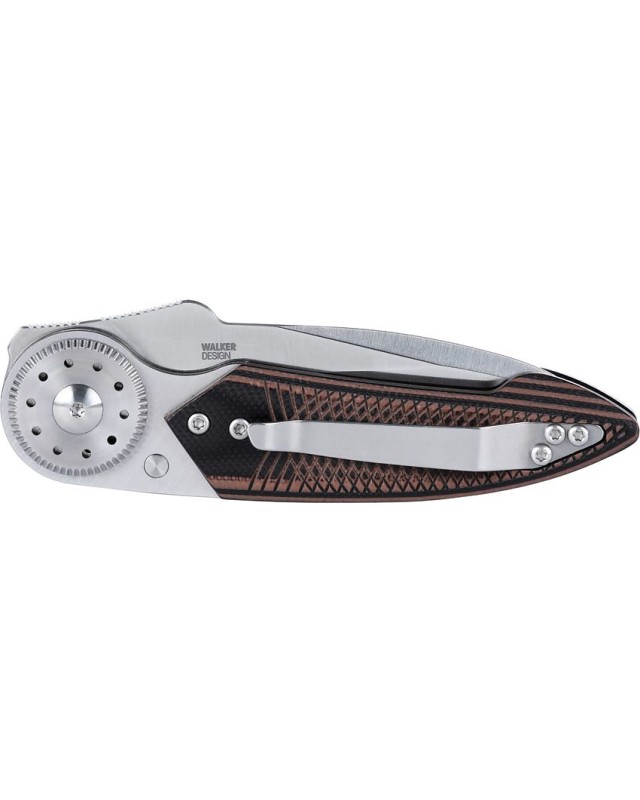 CRKT Walker Blade Lock 4200 14C28N nero e marrone G10